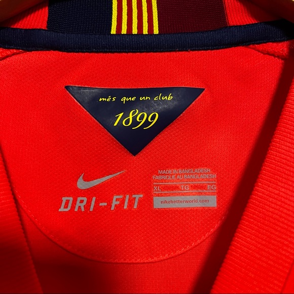 FC Barcelona Messi Jersey Authentic 2014-15 Third Kit Orange Nike Youth … - Picture 4 of 6